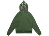 A Bathing Ape 2nd Shark Full Zip Hoodie in Green