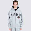 Pleasures NERD Zip Up Hoodie in Heather Grey