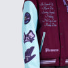 Pleasures NERD Varsity Jacket in Purple