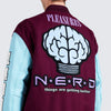 Pleasures NERD Varsity Jacket in Purple
