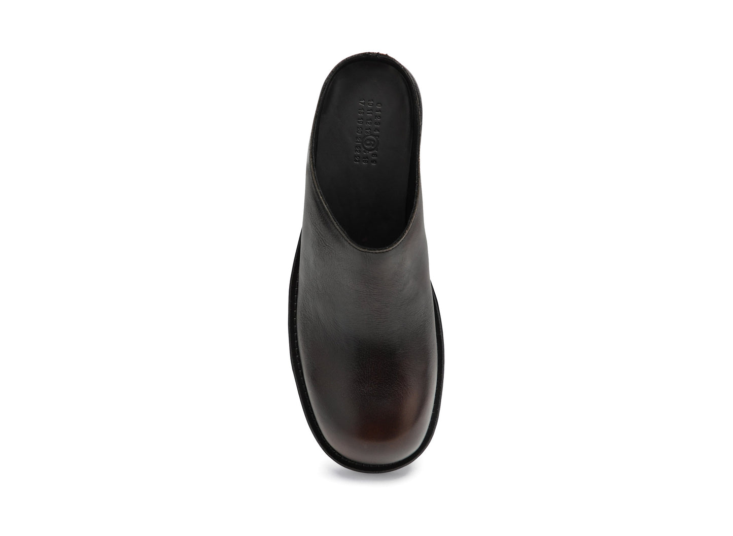 Maison Margiela MM6 Leather Slipper in Cappuccino and Black view 3
