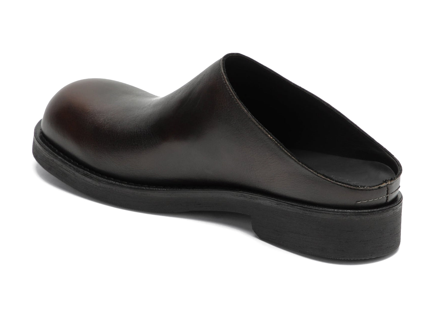 Maison Margiela MM6 Leather Slipper in Cappuccino and Black view 4