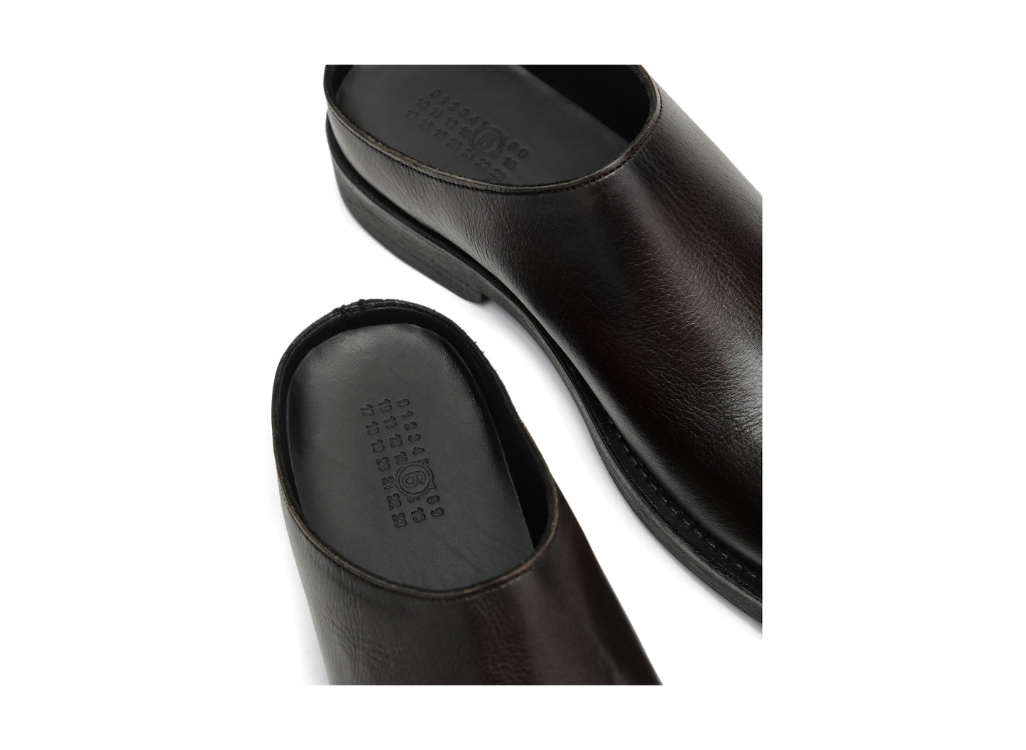 Maison Margiela MM6 Leather Slipper in Cappuccino and Black view 5
