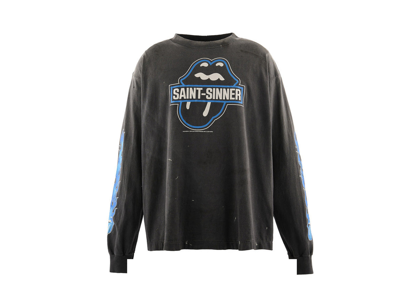 Saint Michael x The Rolling Stones Fire Long Sleeve T-Shirt in Black - image 1