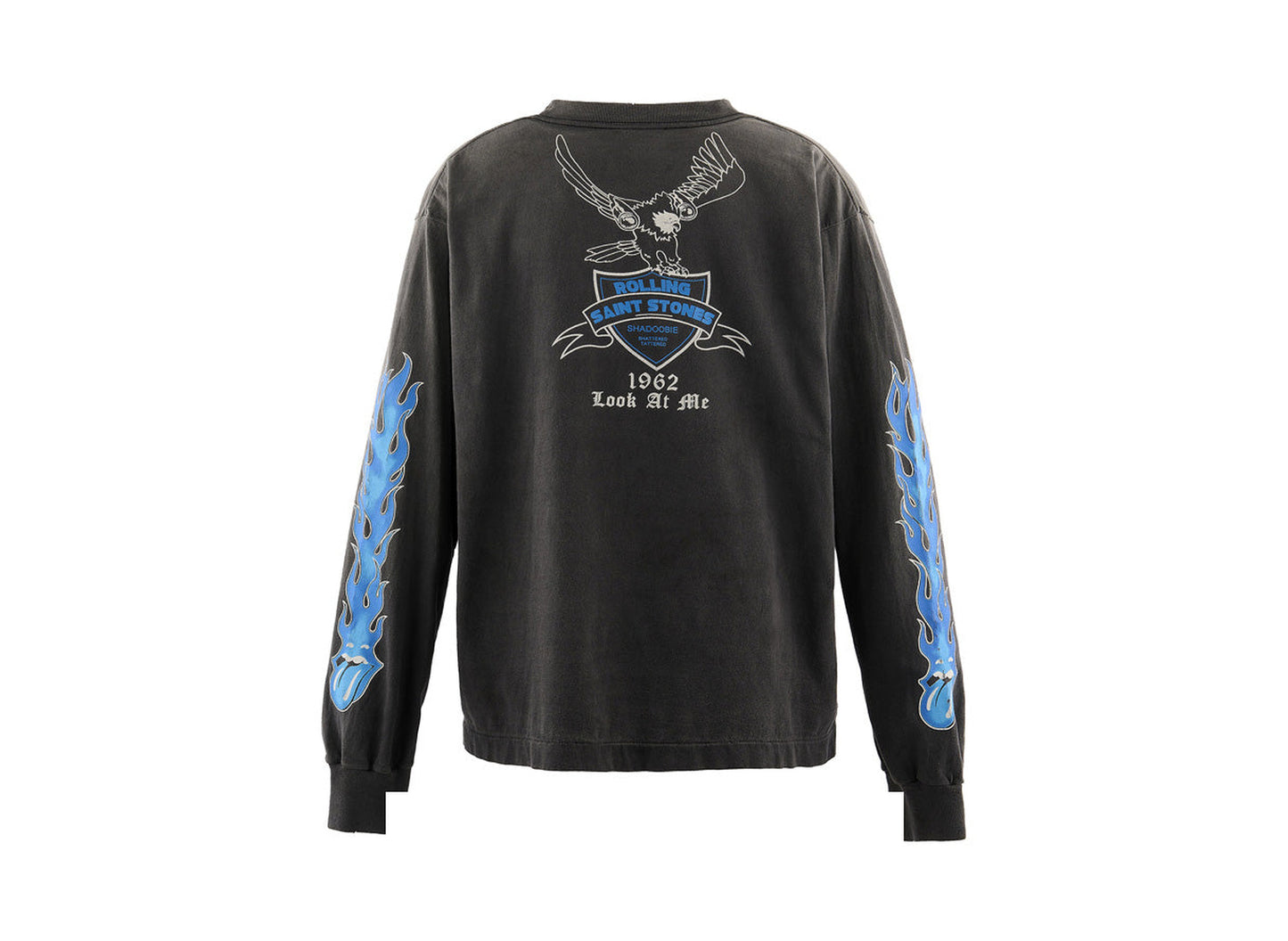 Saint Michael x The Rolling Stones Fire Long Sleeve T-Shirt in Black - image 2