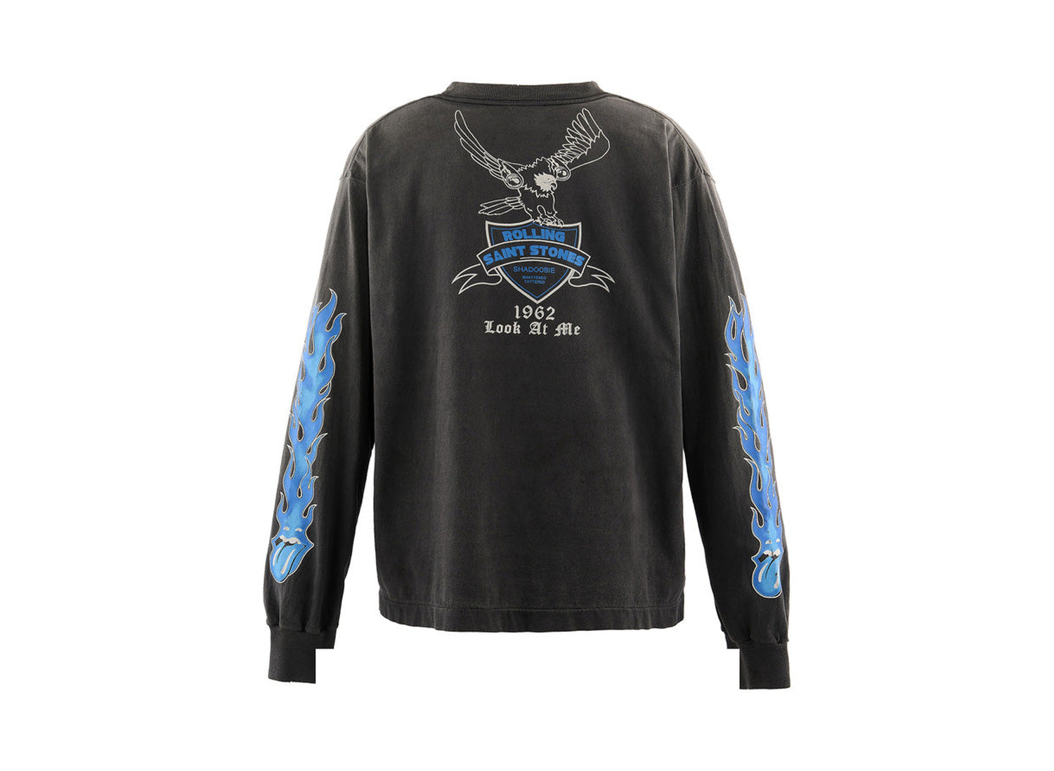 Saint Michael x The Rolling Stones Fire Long Sleeve T-Shirt in Black - image 2