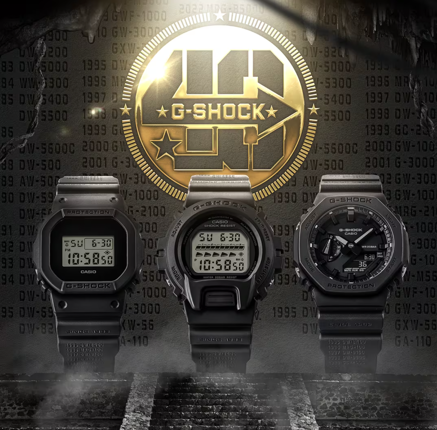 Casio G-Shock 40th Anniversary REMASTER Analog-Digital 2100 Series Watch xld