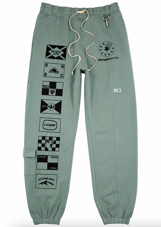 Reese Cooper Flags Sweatpants in Green