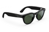 Ray-Ban Meta Headliner (Gen 2) Sunglasses in Shiny Black w/ Transitions Graph. Green Lenses