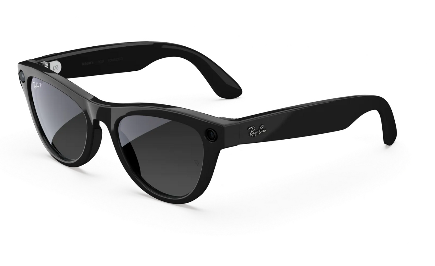 Ray-Ban Meta Skyler (Gen 2) Sunglasses in Shiny Black w/ Polar Gradient Graphite Lenses