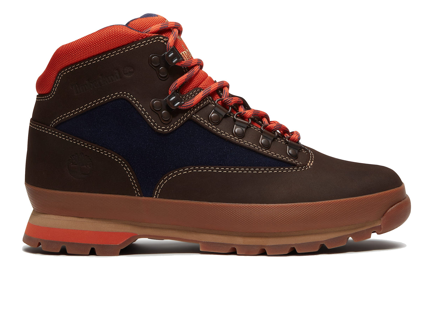Timberland Euro Hiker in Dark Brown Nubuck / Dark Blue