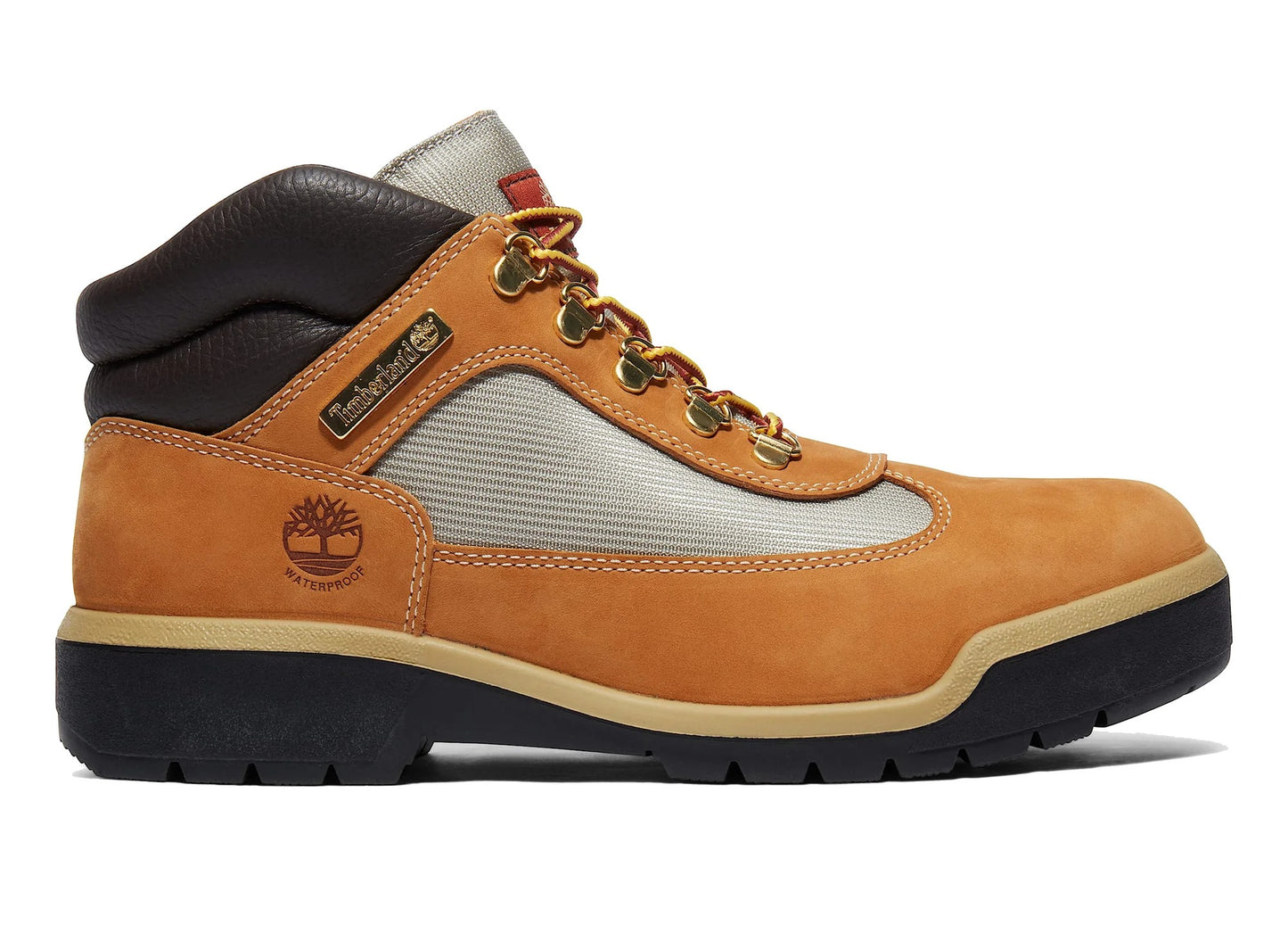 Timberland Waterproof Field Boot in Wheat Nubuck - lateral view
