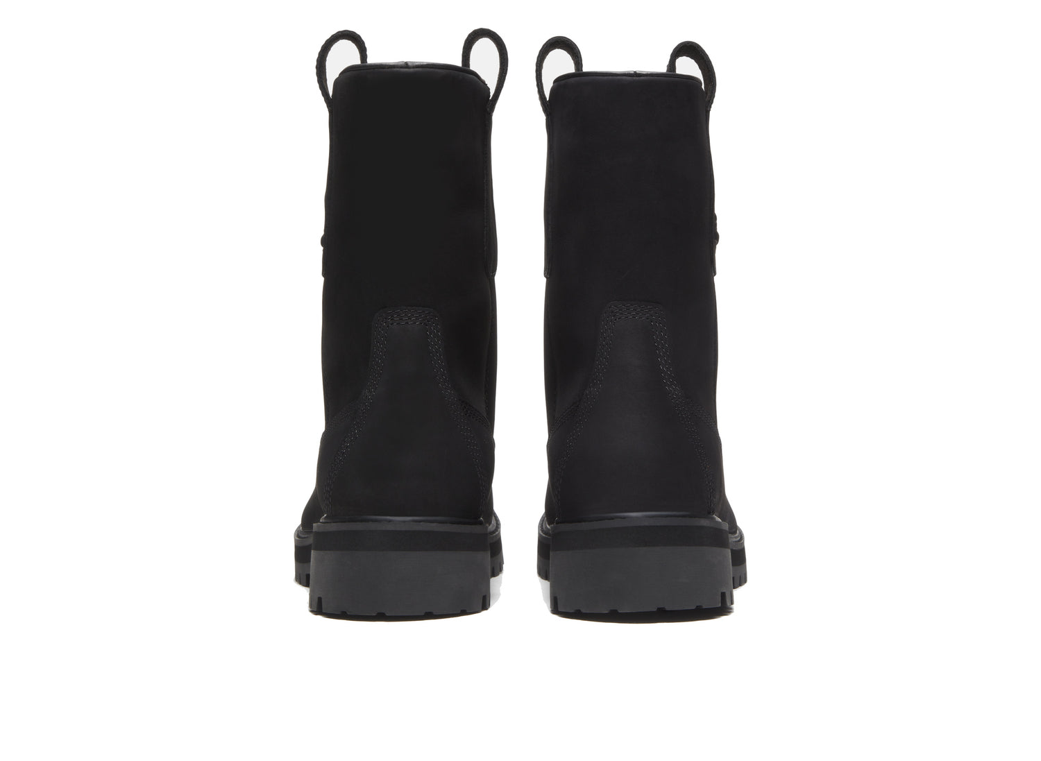 Timberland Heritage Mid Pull-On Boot in Black Nubuck - Rear view