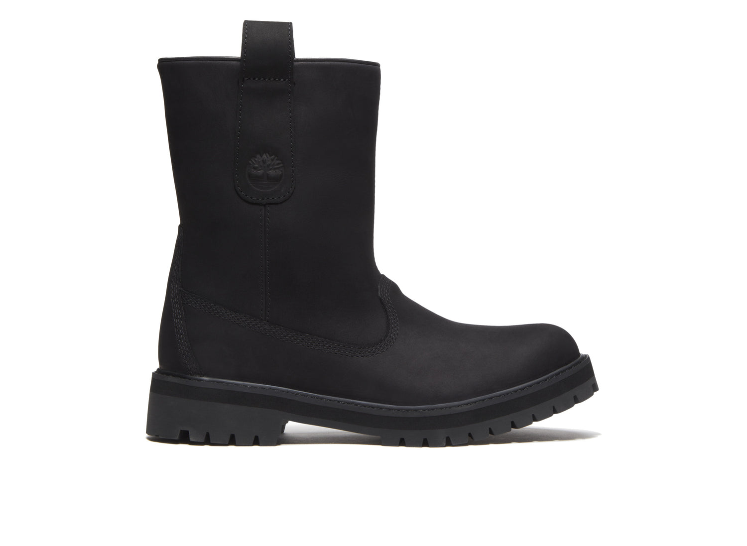 Timberland Heritage Mid Pull-On Boot in Black Nubuck - Opposite side