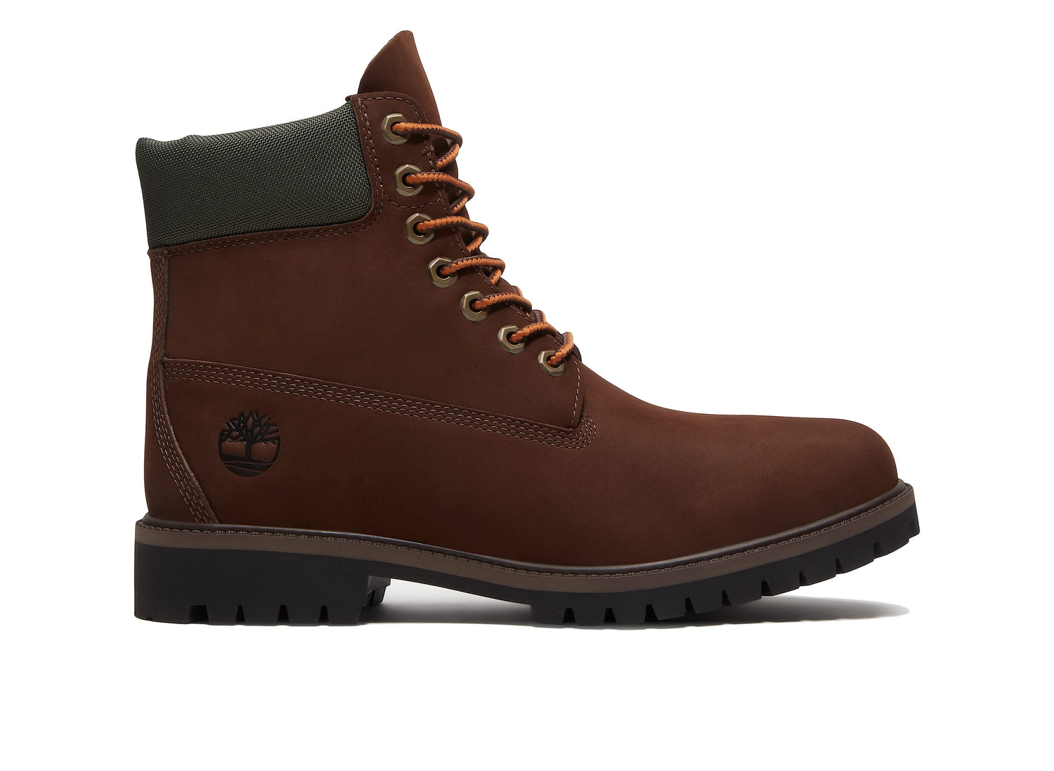 Timberland Heritage 6-Inch Waterproof Boot in Dark Brown Nubuck
