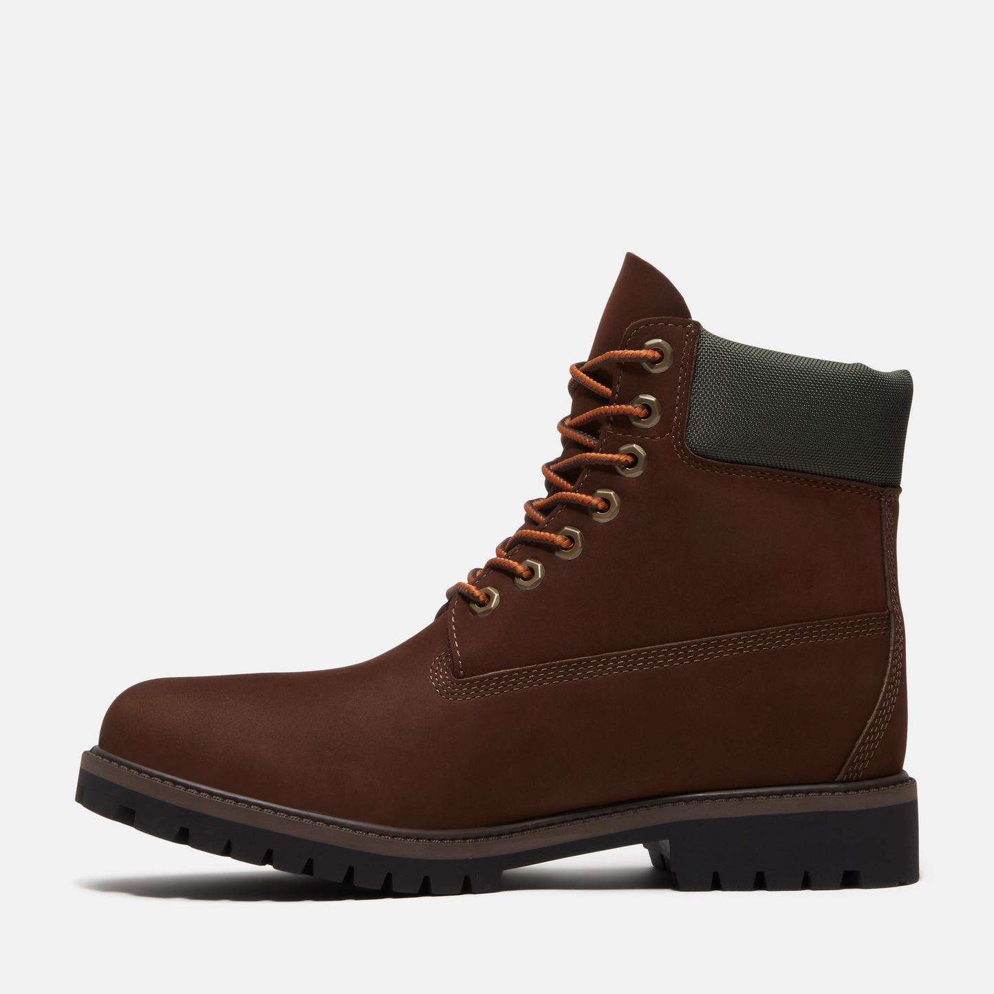 Timberland Heritage 6-Inch Waterproof Boot in Dark Brown Nubuck - alternate view 3