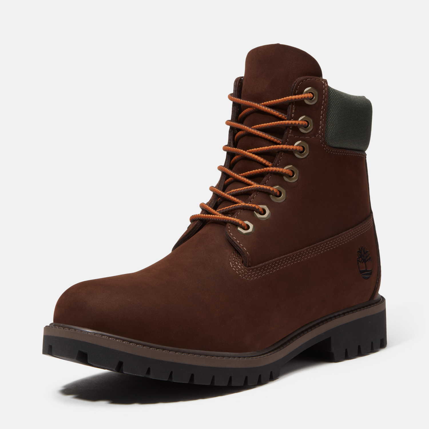 Timberland Heritage 6-Inch Waterproof Boot in Dark Brown Nubuck - alternate view 5
