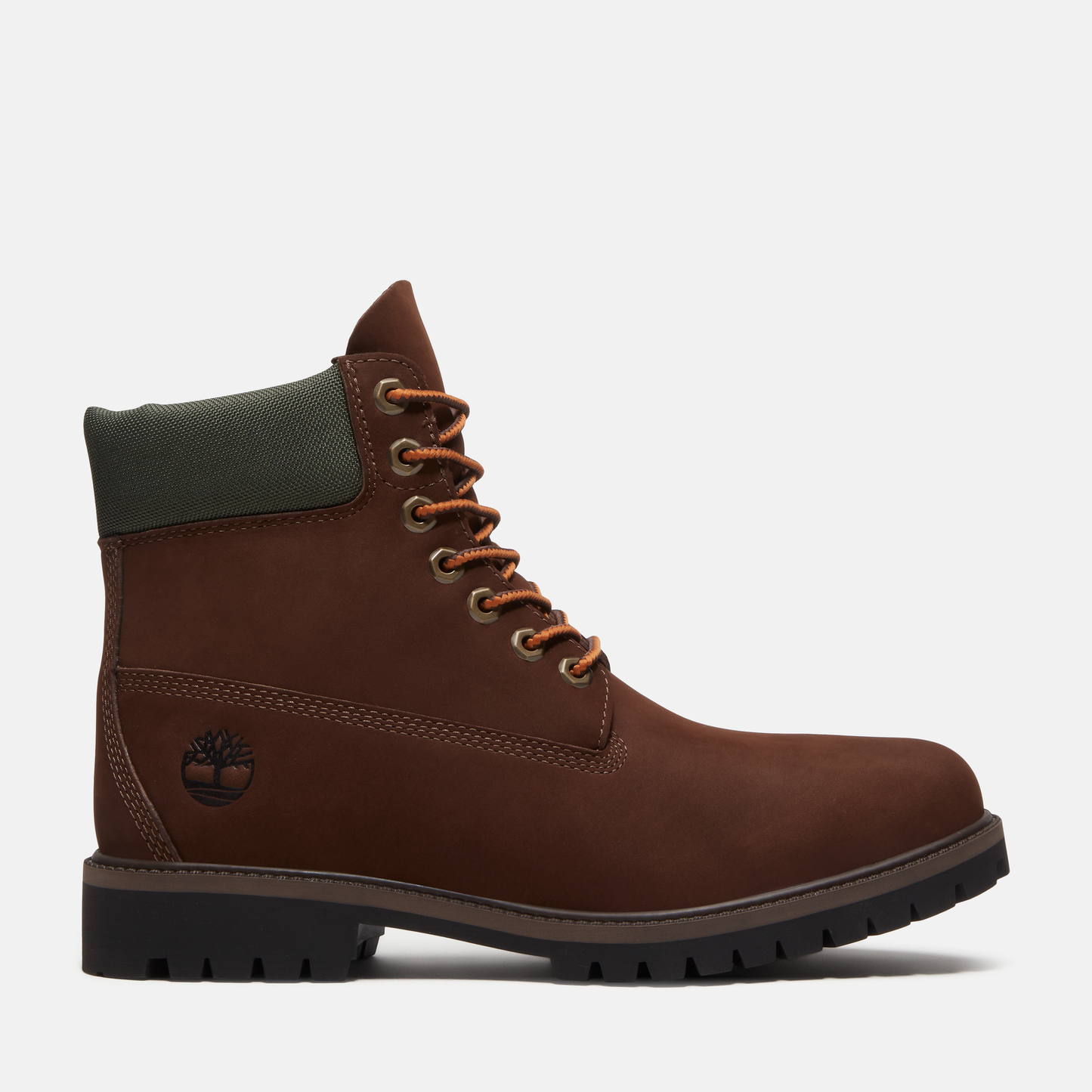 Timberland Heritage 6-Inch Waterproof Boot in Dark Brown Nubuck - alternate view 6