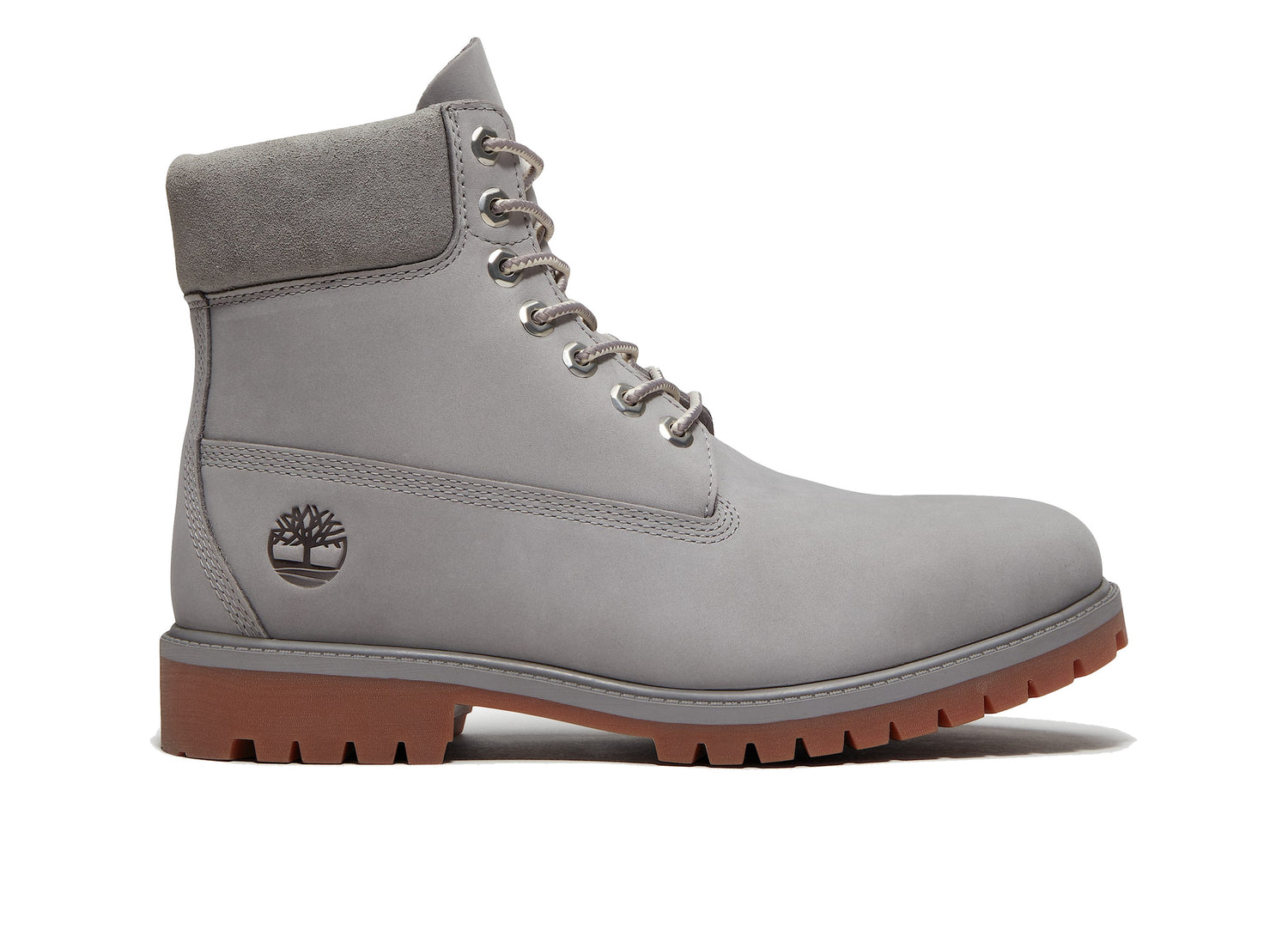 Timberland Heritage 6-Inch Waterproof Boot in Medium Greyout Nubuck