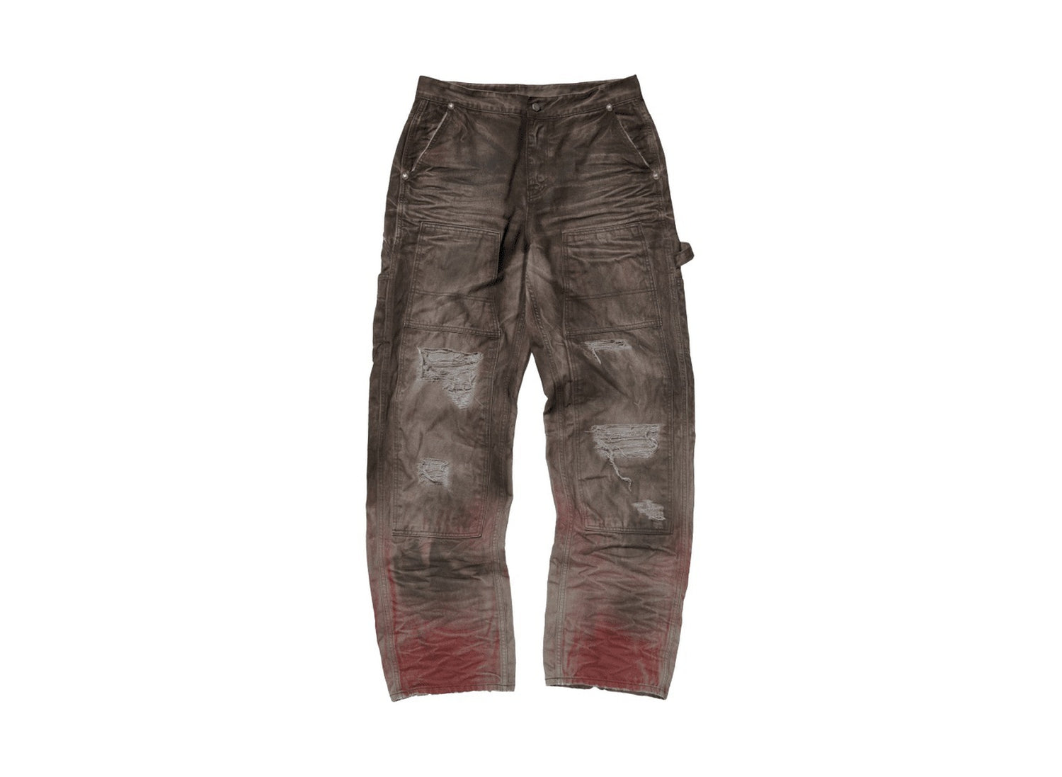 Thug Club Two Tone Washed Carpenter Pants in Grey