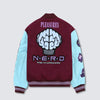 Pleasures NERD Varsity Jacket in Purple