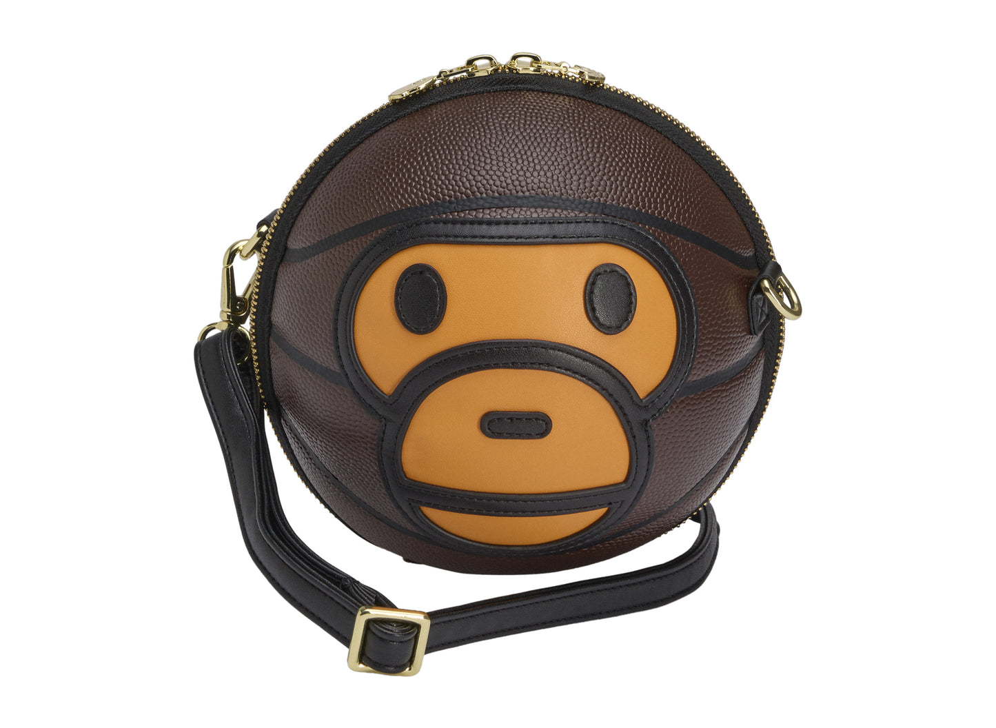 Adidas x BAPE Baby Milo Shoulder Bag in Auburn — front view