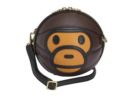 Adidas x BAPE Baby Milo Shoulder Bag in Auburn — front view