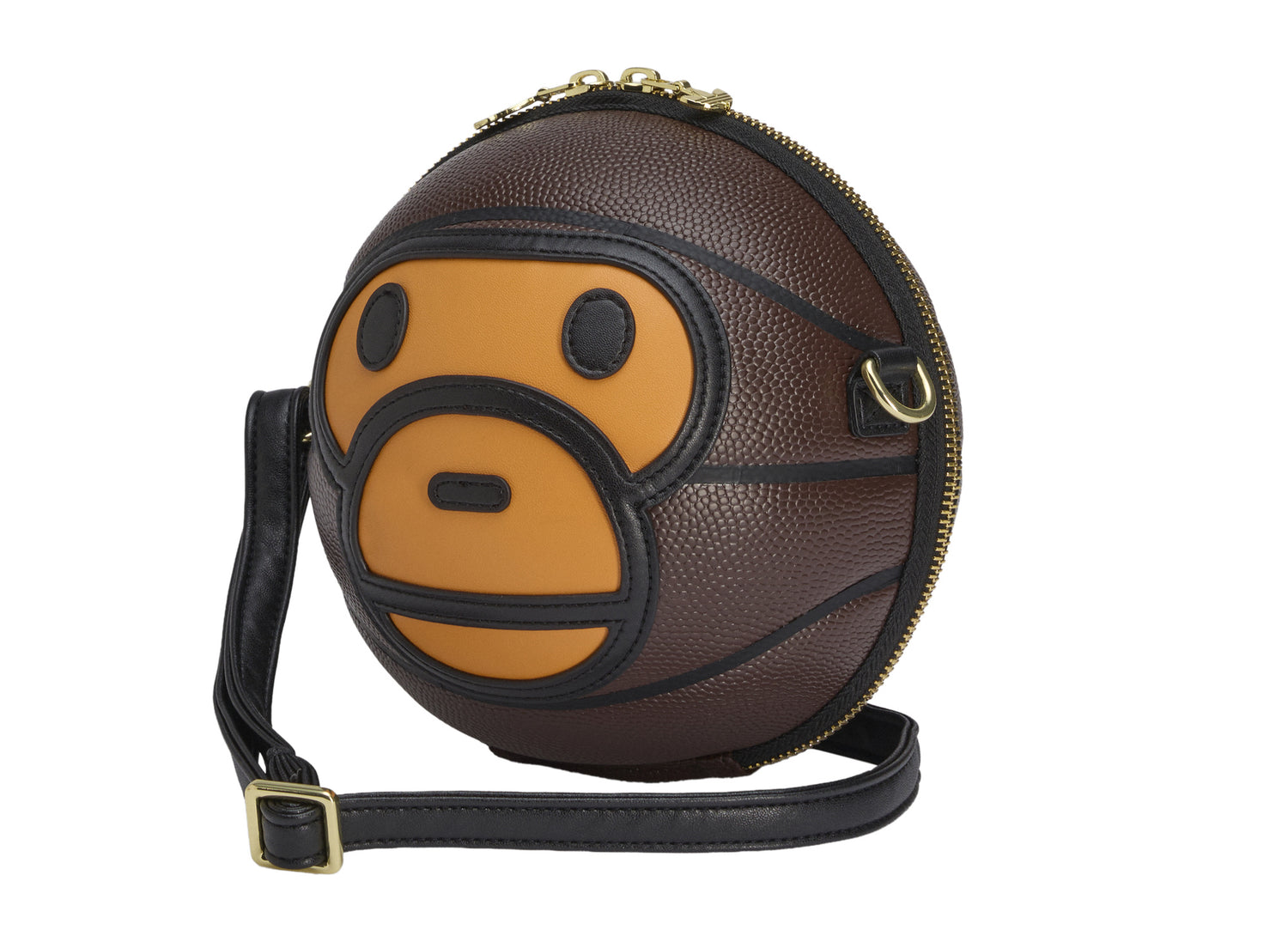 Adidas x BAPE Baby Milo Shoulder Bag in Auburn — three quarter view