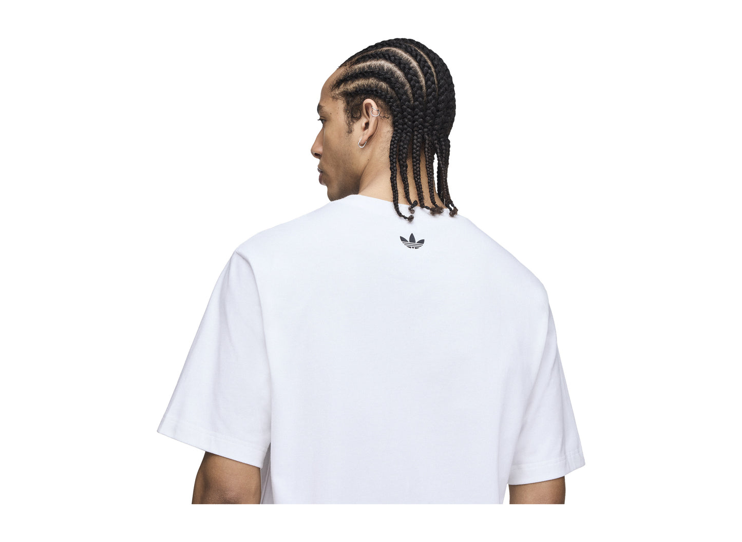 Adidas x BAPE Baby Milo Tee in White — back logo detail