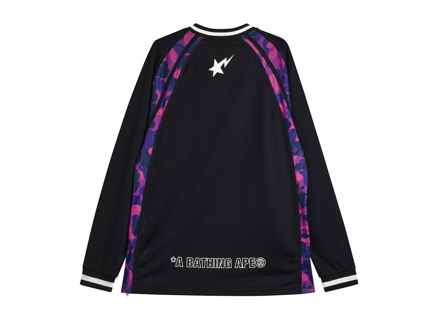 Adidas bape warm up top black — back