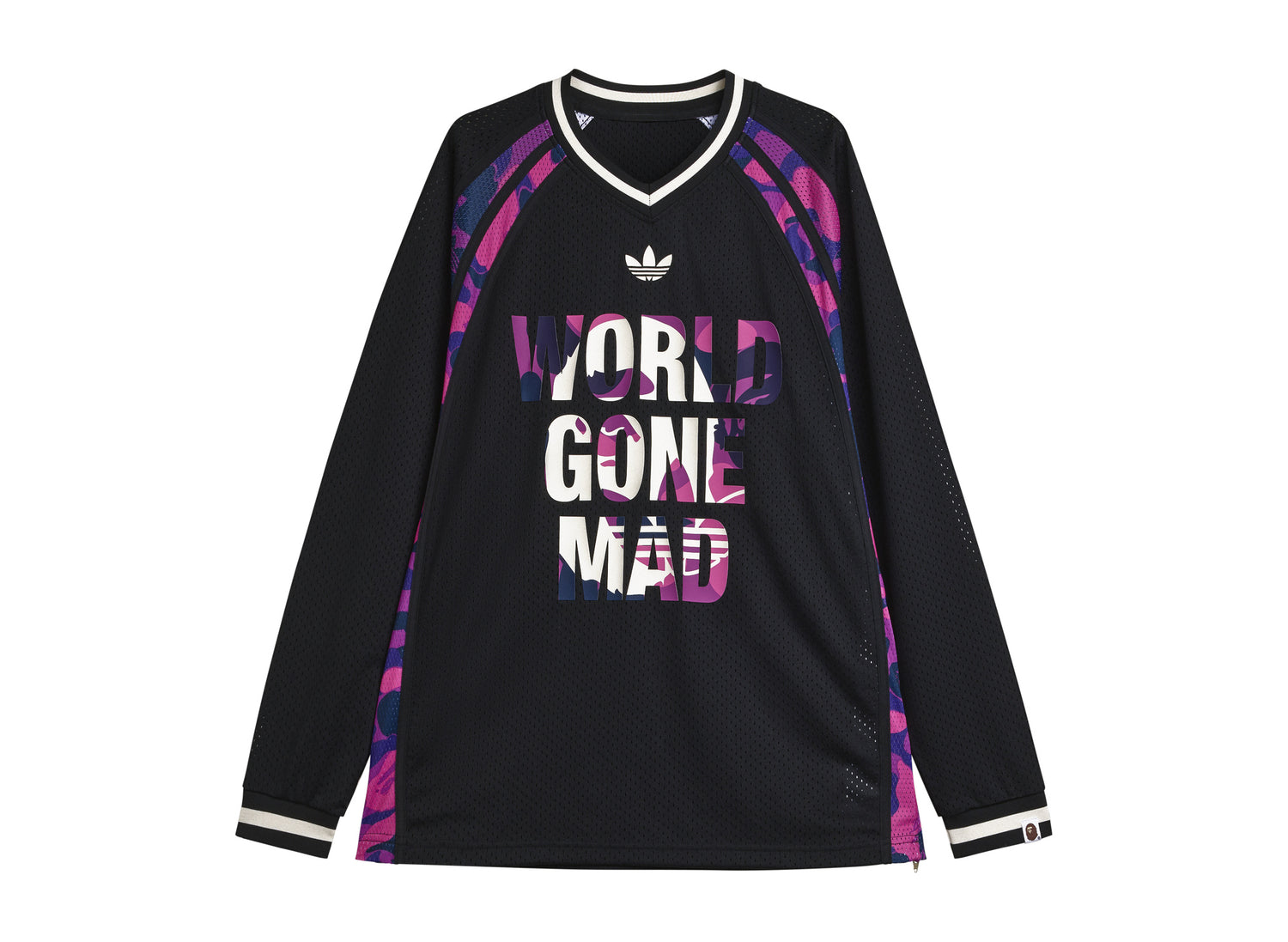 Adidas bape warm up top black — front