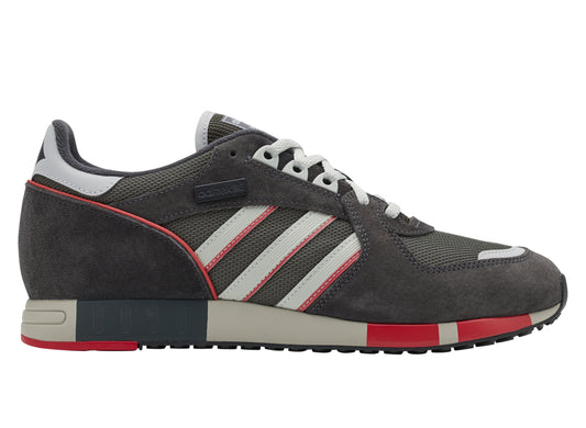Adidas Boston II Outdoor SPZL in Utility Black / Wonder White — lateral right view