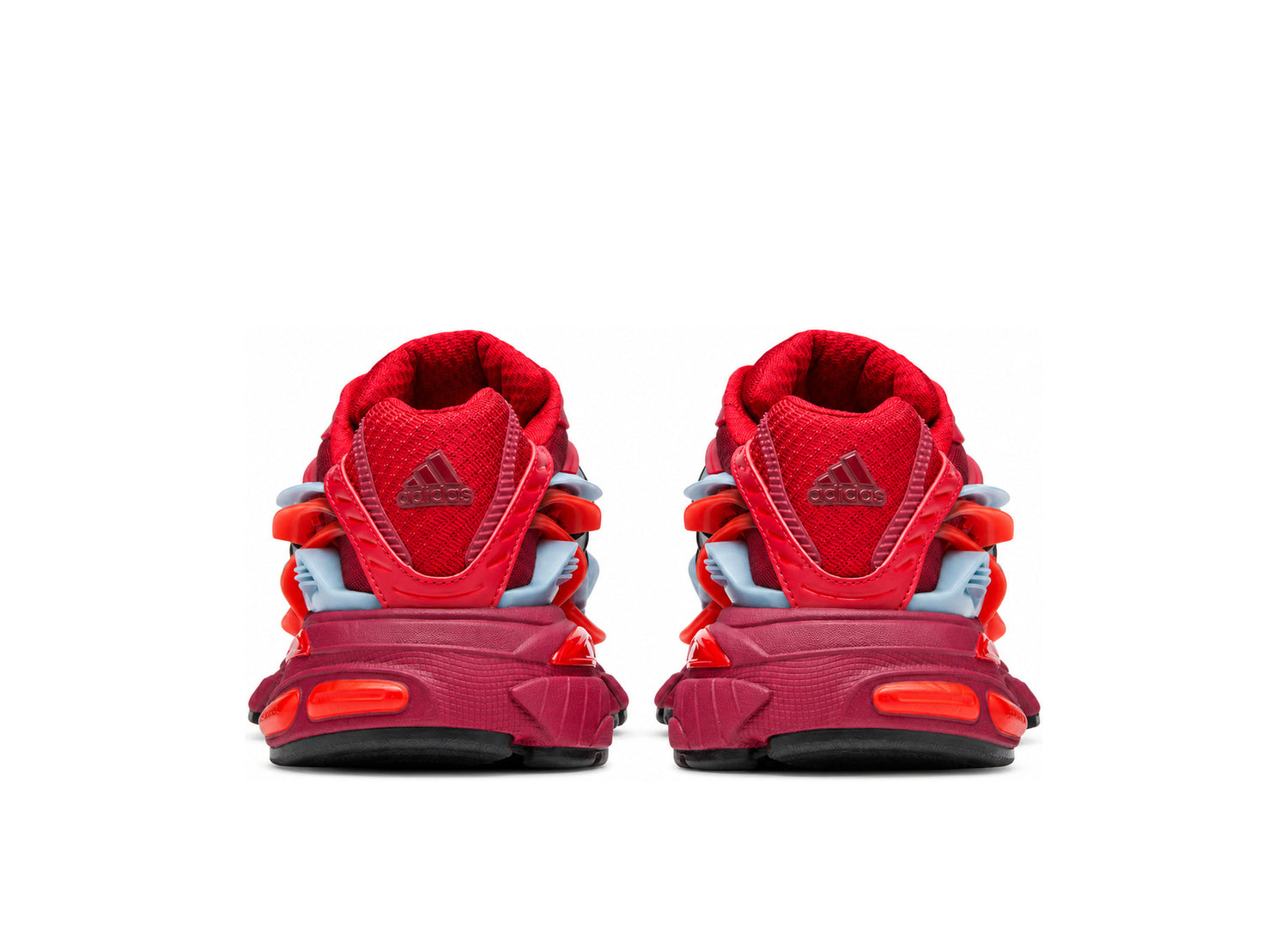 Adidas x Pharrell Williams Adistar Jellyfish KK0633 in Red / Core Black / Team Victory Red — rear pair