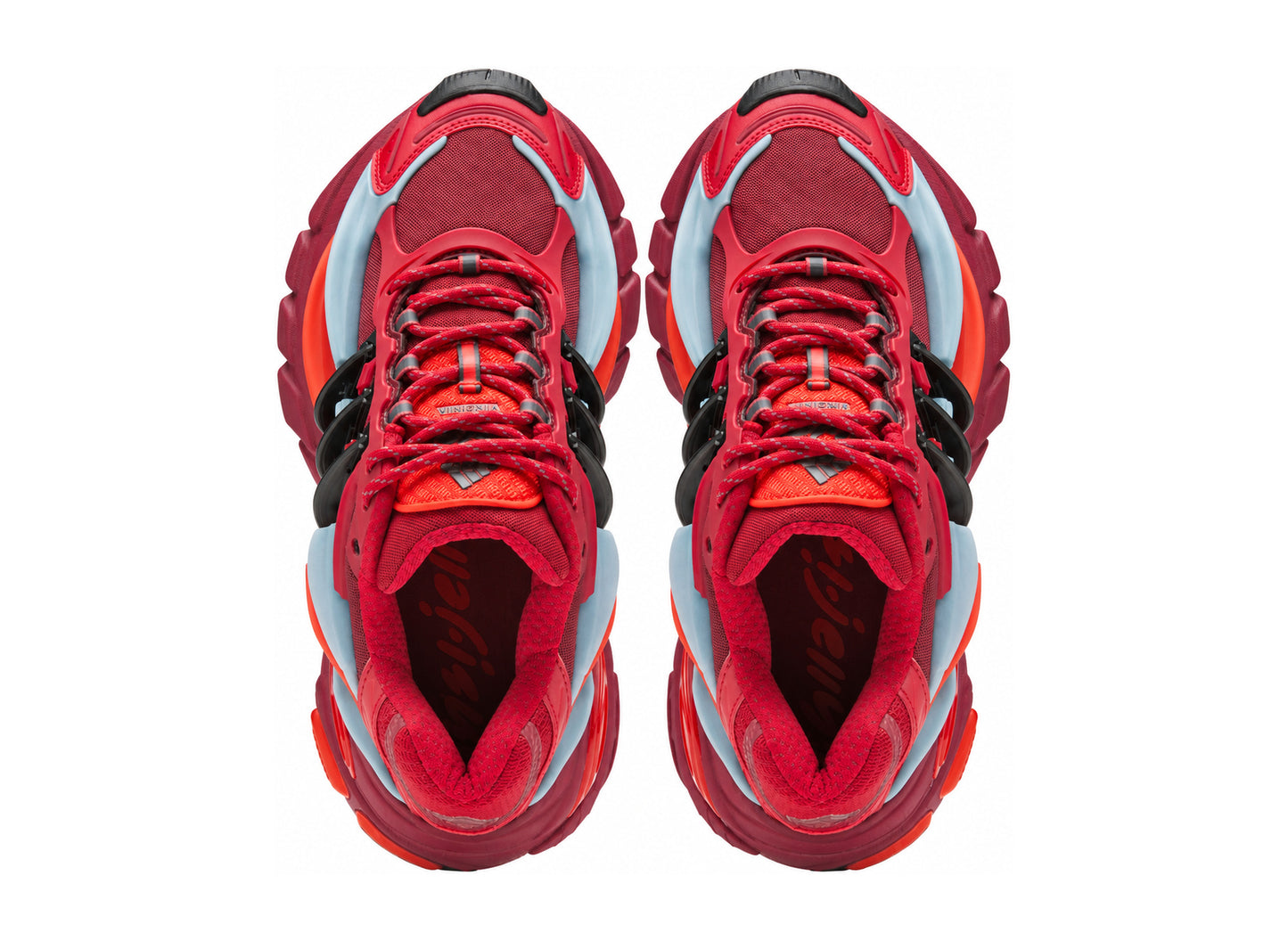 Adidas x Pharrell Williams Adistar Jellyfish KK0633 in Red / Core Black / Team Victory Red — top pair