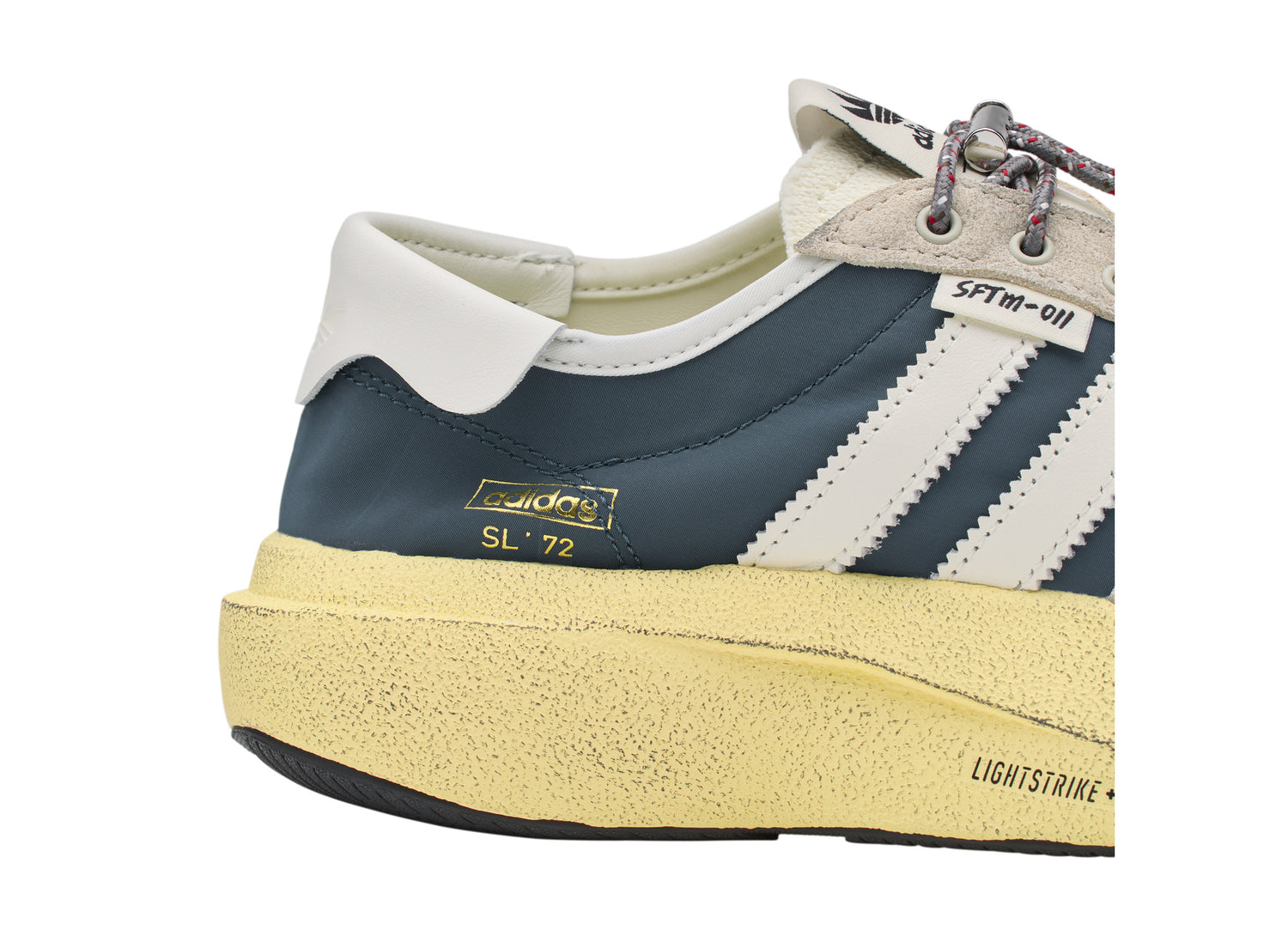 Adidas x Song for the Mute SL 72 Pro in Wild Teal / Cloud White / Easy Yellow — detail 1