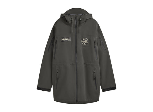 Adidas Springvale SPZL Parka in Legend Earth — front view