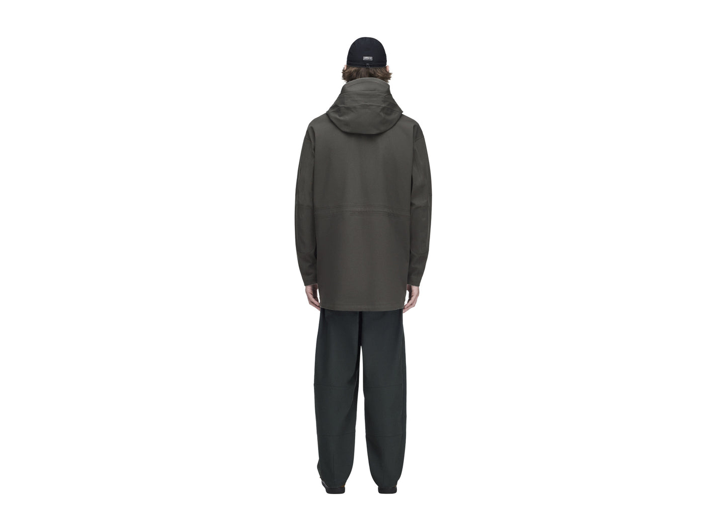 Adidas Springvale SPZL Parka in Legend Earth — on model back view