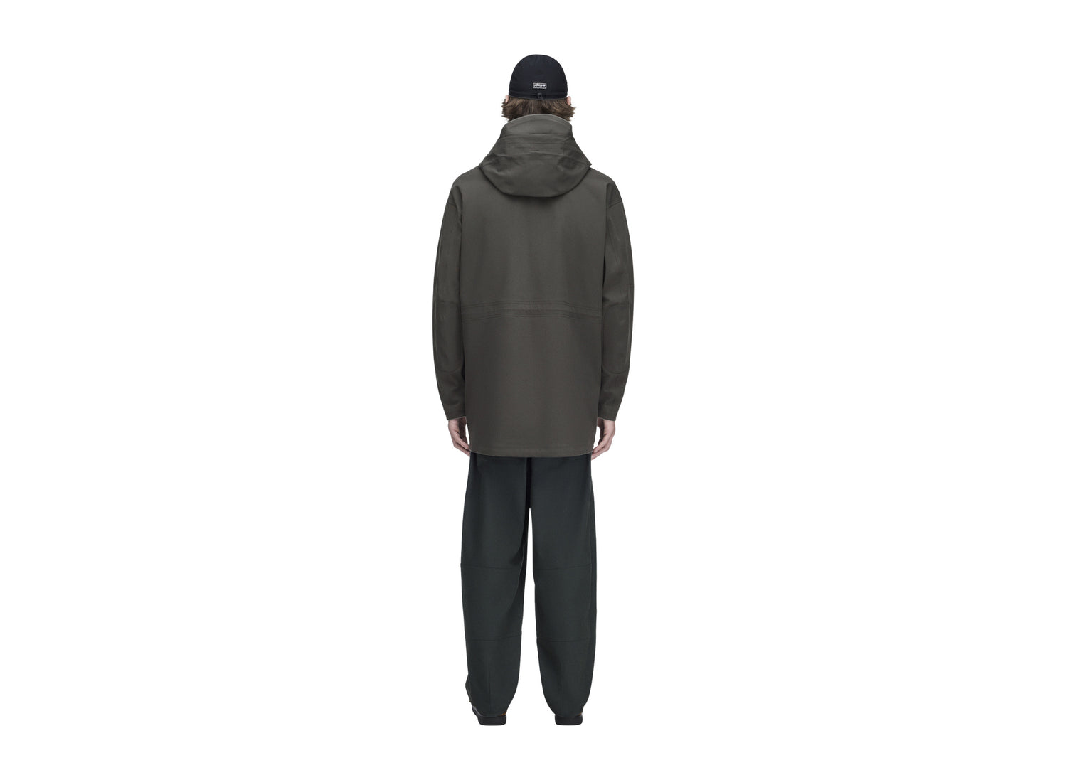 Adidas Springvale SPZL Parka in Legend Earth — on model back view