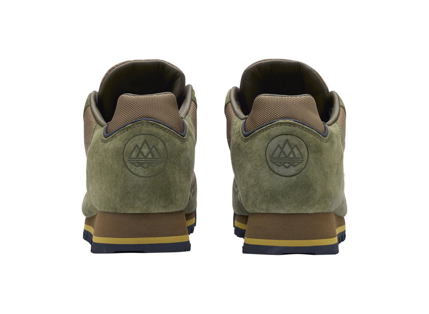Adidas Wetherlam SPZL in Sand Green / Utility Black / Mesa — heel view