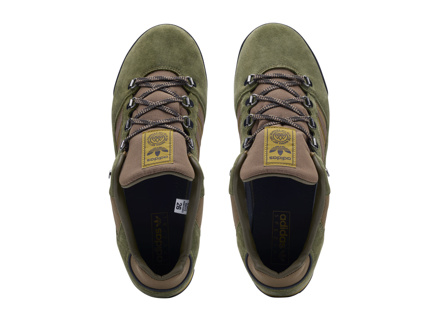 Adidas Wetherlam SPZL in Sand Green / Utility Black / Mesa — top view