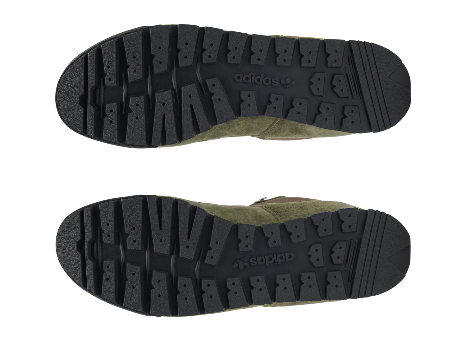 Adidas Wetherlam SPZL in Sand Green / Utility Black / Mesa — outsole view