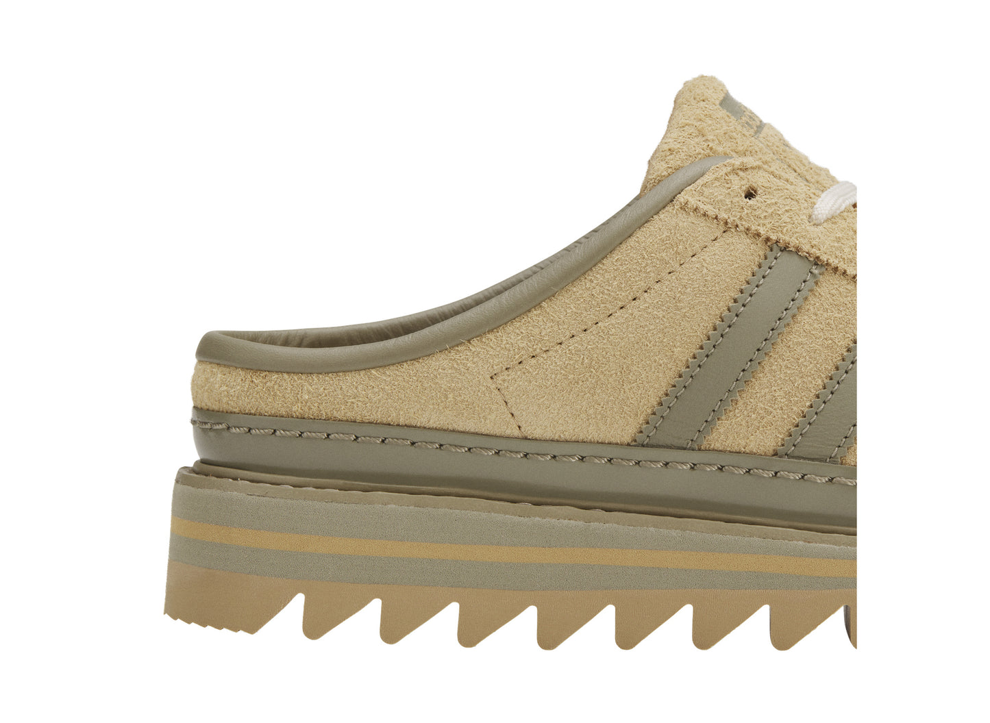 Adidas x CLOT Sawtooth Mule by Edison Chen in Cardboard / Wonder White — detail 1