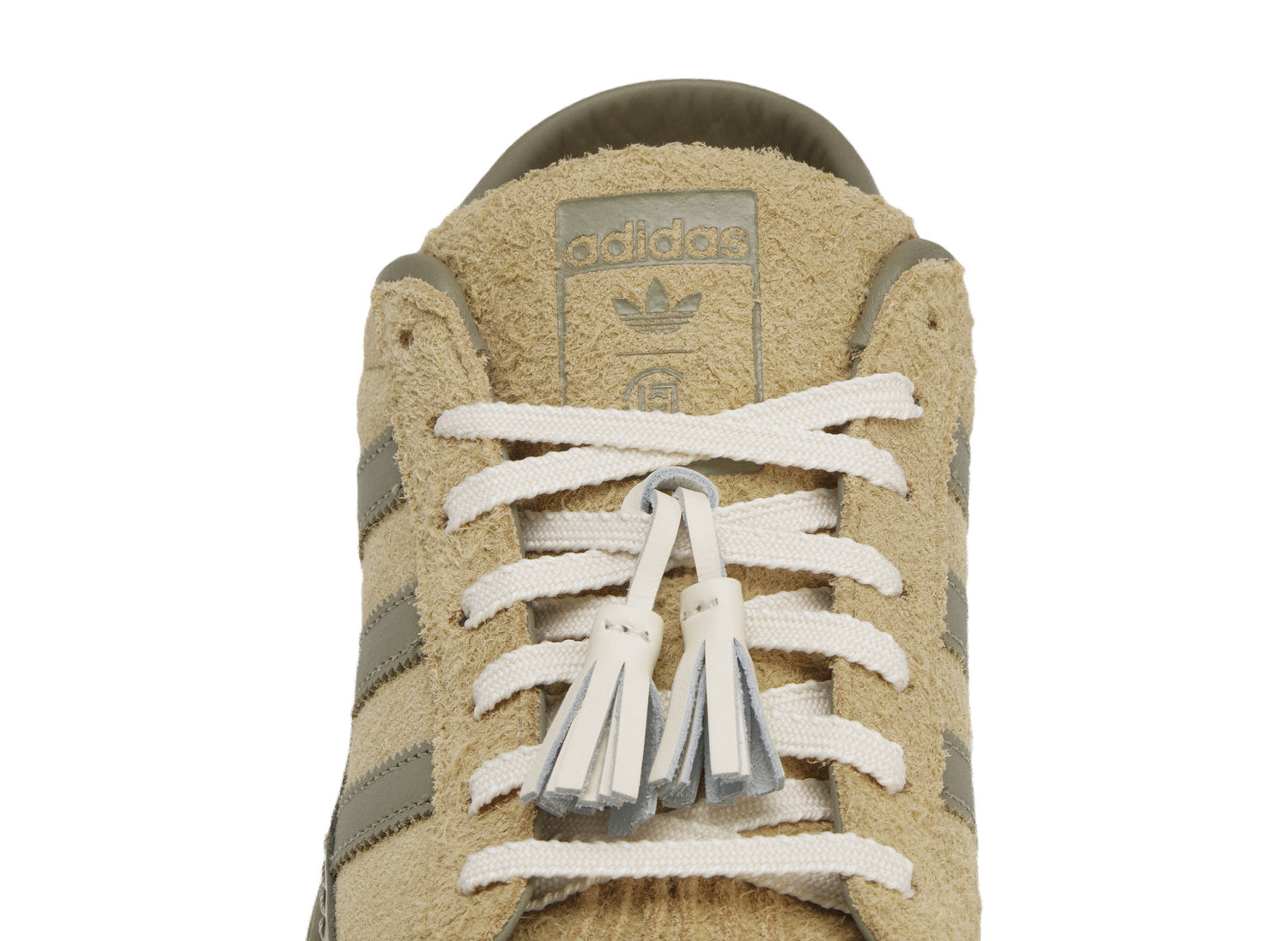 Adidas x CLOT Sawtooth Mule by Edison Chen in Cardboard / Wonder White — detail 2