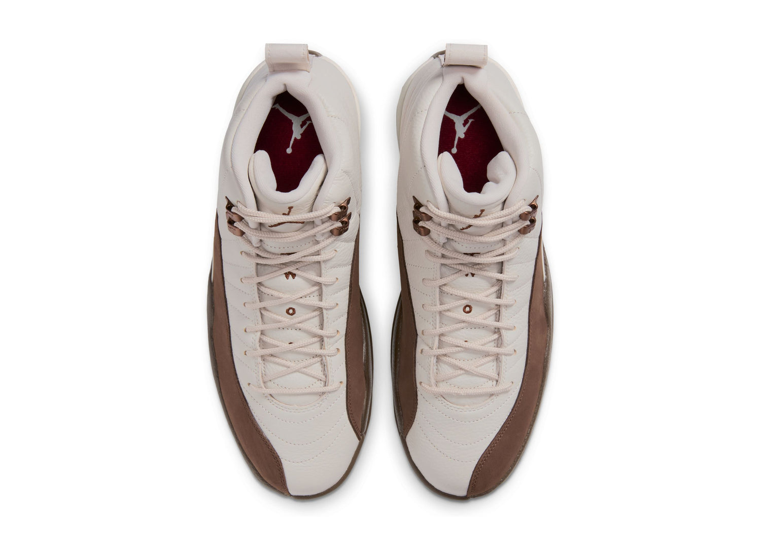 Air Jordan 12 Fireside CT8013-105 in Light Orewood Brown / Cacao Wow – top