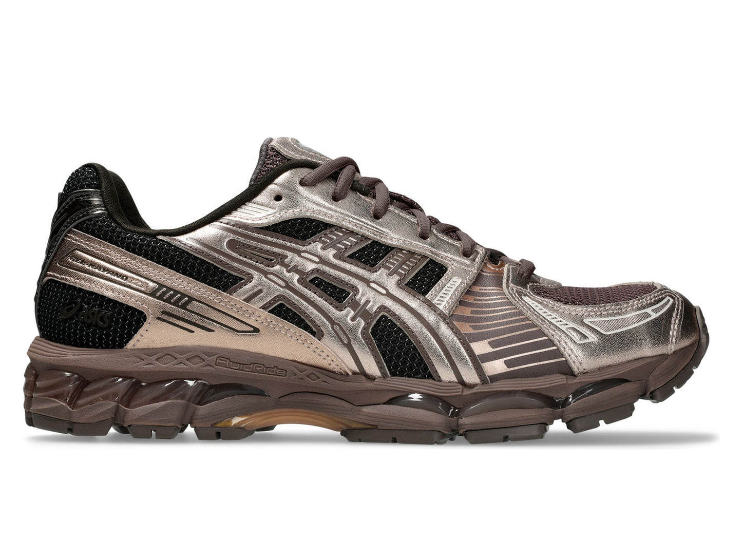 Asics Gel-Kayano 12.1 in Cocoa Powder / Rose Gold view 2