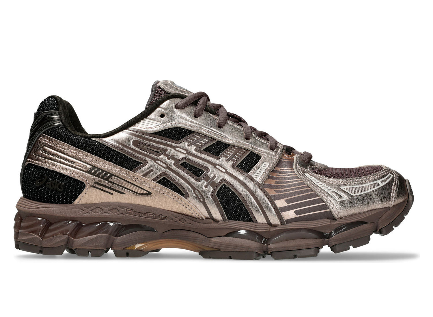 Asics Gel-Kayano 12.1 in Cocoa Powder / Rose Gold view 2