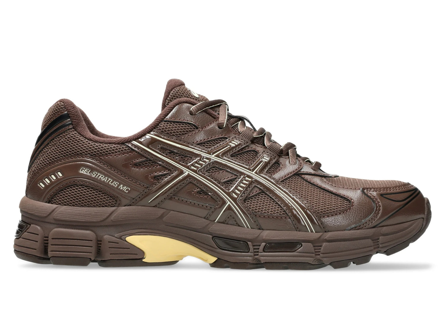 ASICS x emmi GEL-STRATUS MC Brown Storm medial view
