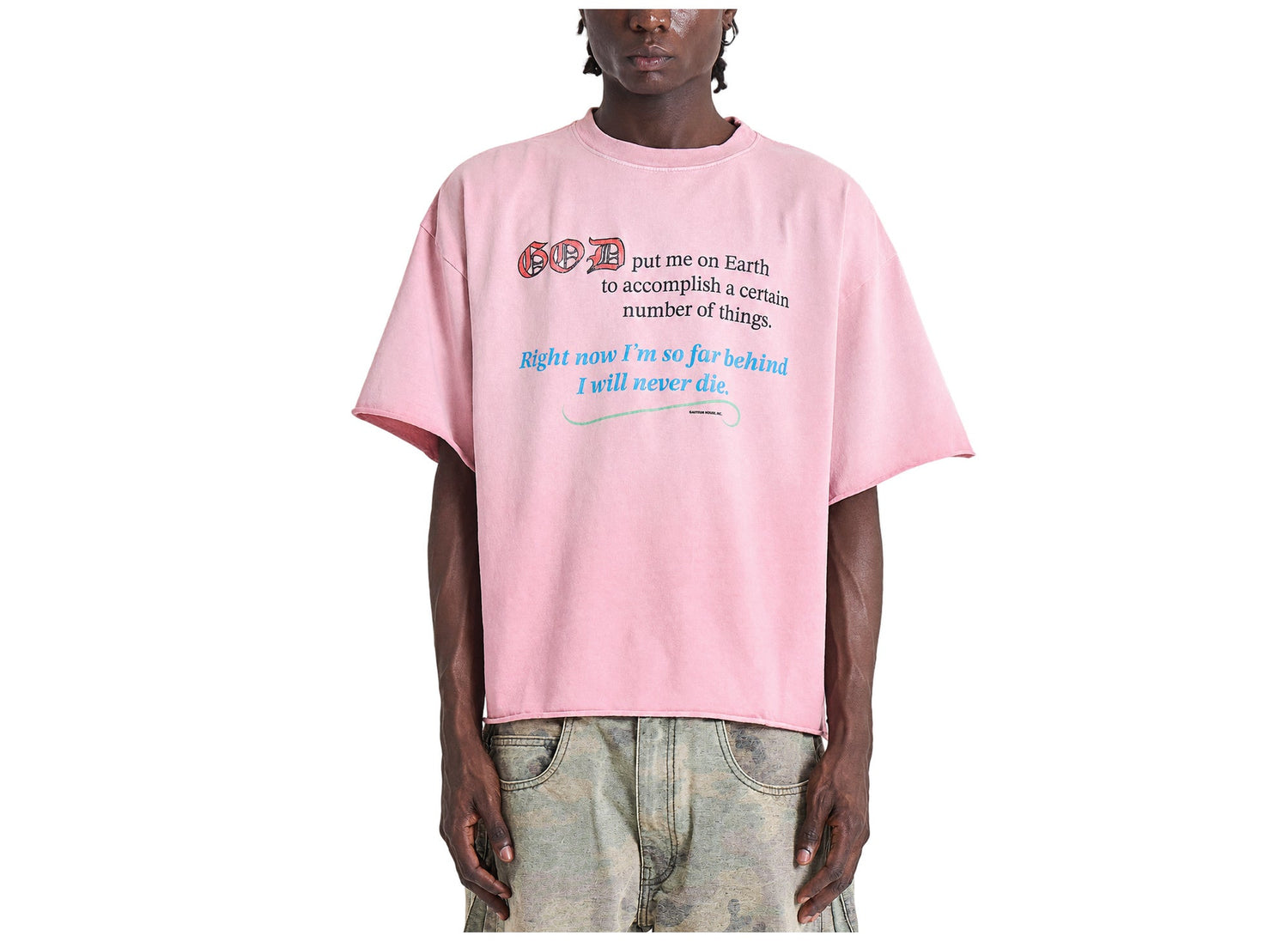 ASTRUM Distorted Faith Tee in Plum featured front view