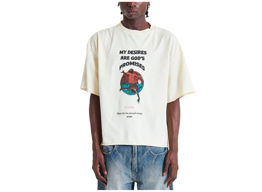 ASTRUM My Desires Tee in Cream featured front view