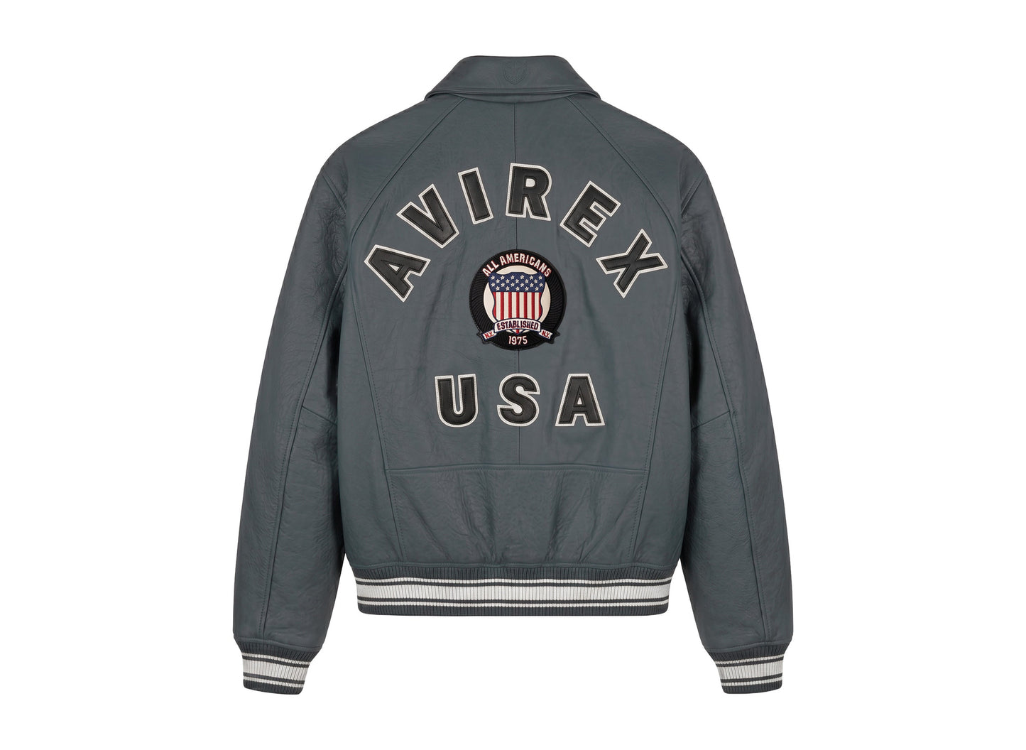 Avirex Fashion Icon Jacket in Asphalt — back view